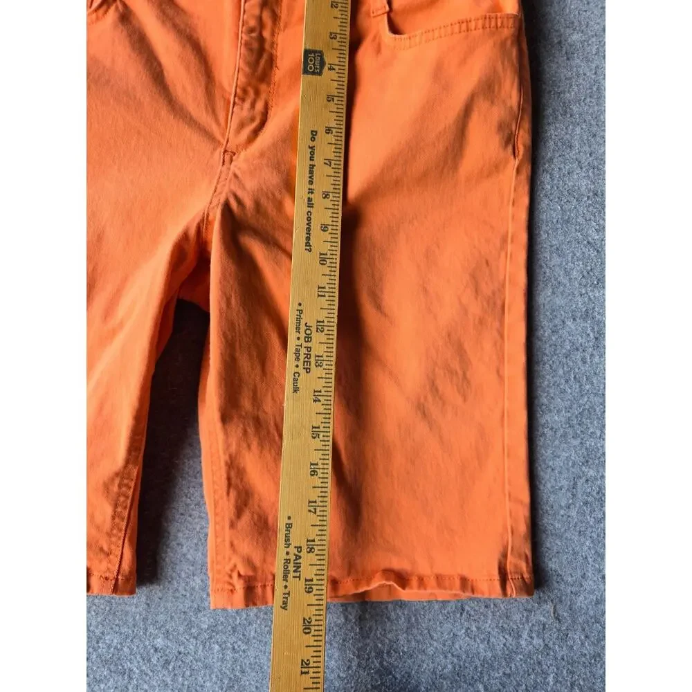 Jones New York Jeans Women's Bermuda Shorts Stretch Tangerine Orange Size 12